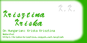 krisztina kriska business card